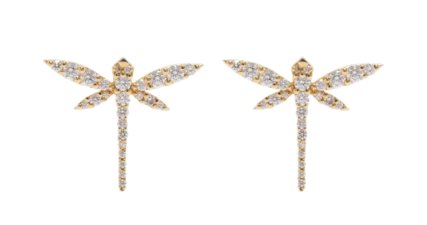 18-karaat dragonfly-oorbellen van Anapsara | €3.540