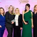 Tjitske Reidinga, Susan Visser. Lies Visschedijk, Linda de Mol en Will Koopman tijdens de première van Gooische Vrouwen