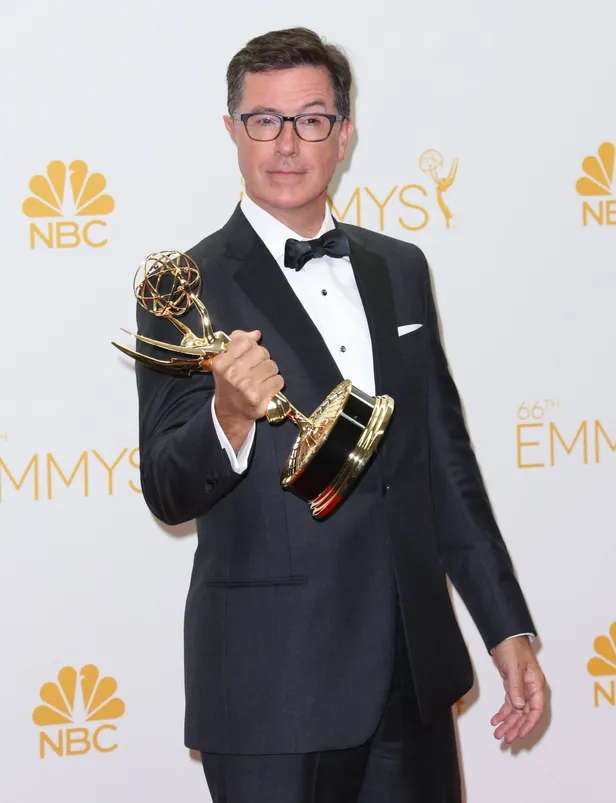 Stephen Colbert tijdens de Emmy Awards 2014. 