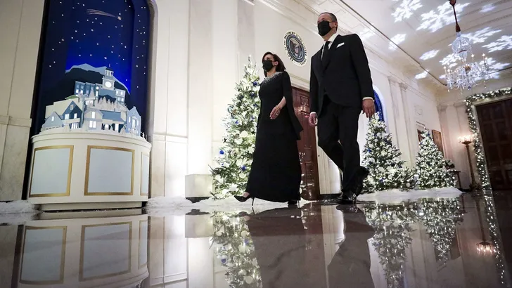 Vice-president Kamala Harris elegant in Michael Kors 