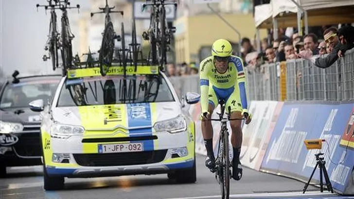 Contador baalt van tijdverlies in Tirreno