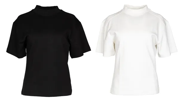 T-shirt basic heavy in zwart en wit - €8,99  van Wibra 