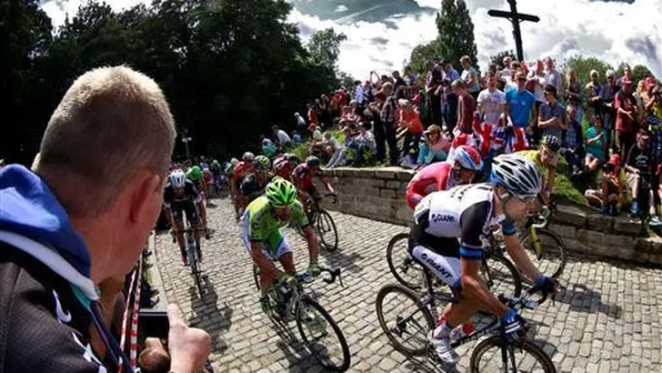 Muur van Geraardsbergen in parkoers Driedaagse de Panne