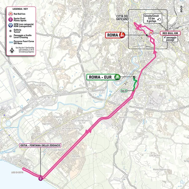 Map Giro 2026 etappe 21