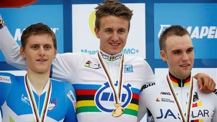 Mohoric (zilver) kijkt al uit naar wegwedstrijd