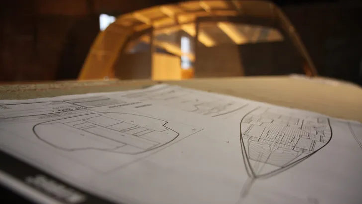 Tekeningen en mock-up Bente 39. (c) Marinus van Sijdenborgh