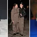 Favoriete looks van London Fashion Week van de Beau Monde-redactie. Drieluik foto's: links een model op de catwalk bij Richard Quinn, midden Brooklyn Beckham en Nicola Peltz in Burberry en rechts een model op de catwalk bij Burberry in een groen broekpak.