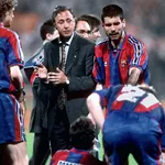 Johan Cruijff en Pep Guardiola