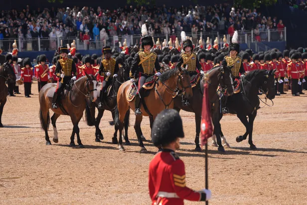 Tijdens de jaarlijkse Trooping the Colour