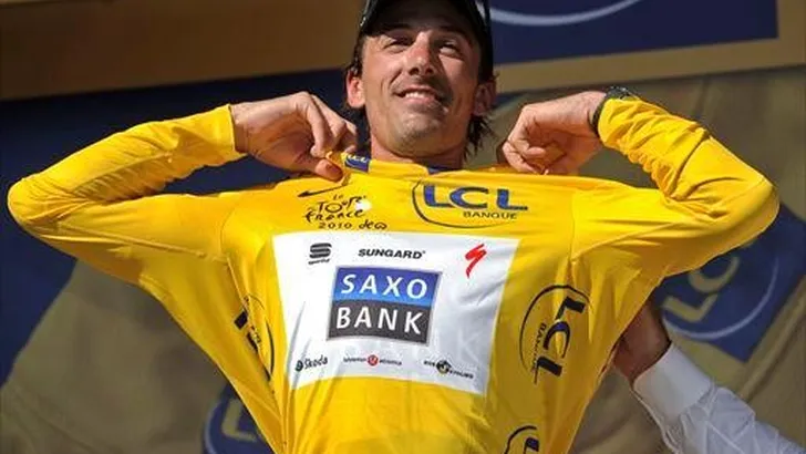 Cancellara geel, Hushovd groen, Thomas wit