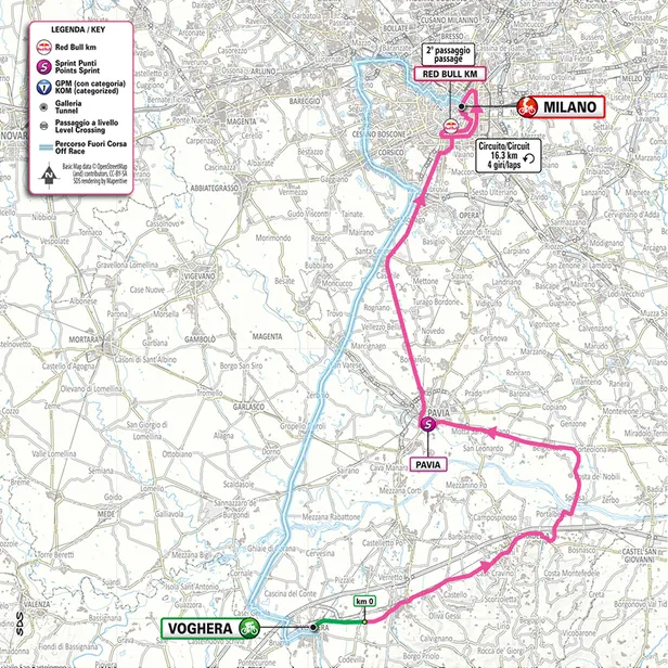 Map Giro 2026 etappe 15