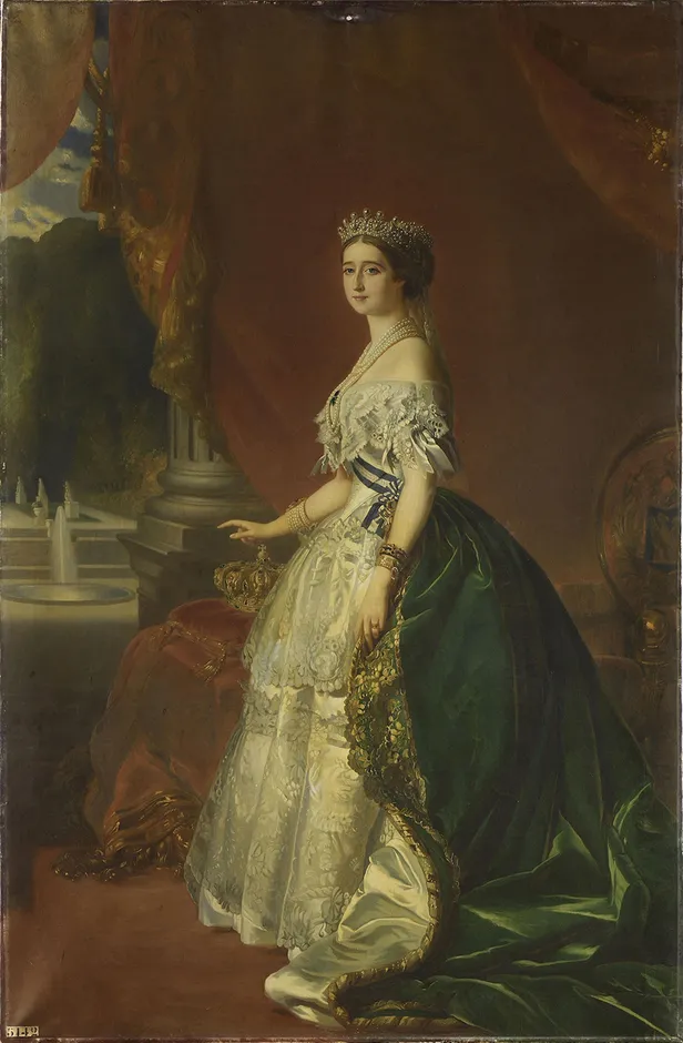 Gestolen tiara keizerin Eugénie: portret van keizerin Eugénie met de tiara.