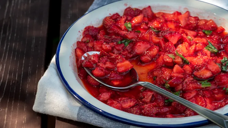 Aardbeienjam met basilicum