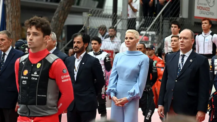 Prinses Charlene en prins Albert samen bij Grand Prix Monaco