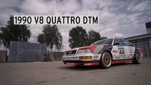 Ken Block ramt klassieke Audi V8 DTM over vliegveld (video)