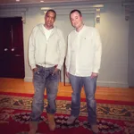 Saul van Stapele (r) met Jay-Z