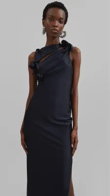 The Frankie Shop – Coperni Asymmetric Flower Gown - Black – € 590