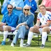 Foto van Noorse royals Haakon, Mette-Marit en Sverre Magnus bij voetbalwedstrijd te Skaugum.