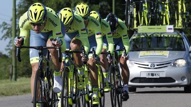 Ploeg van Contador als laatste van start in ploegentijdrit Vuelta
