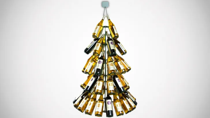 kerstboom wijnrek