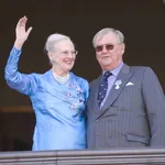 Copenhagen, Denmark.Queen Margrethe II celebrates her 70 birthday with her whole family, From left to right, Prince Nicolai, Prince Christian, Prince Felix, Queen Margrethe II, Crownprince Frederik, Prince Henrik, Princess Isabella and Crownprincess Mary