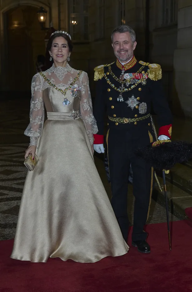 Koningin Mary en koning Frederik van Denemarken bij de nieuwjaarsreceptie 2026.
