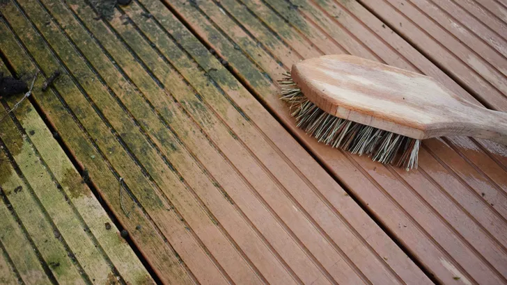 Groene aanslag terras
