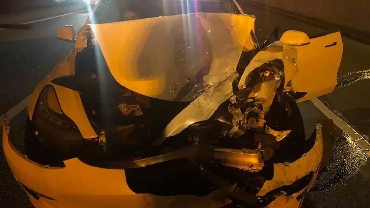 Model 3 crash