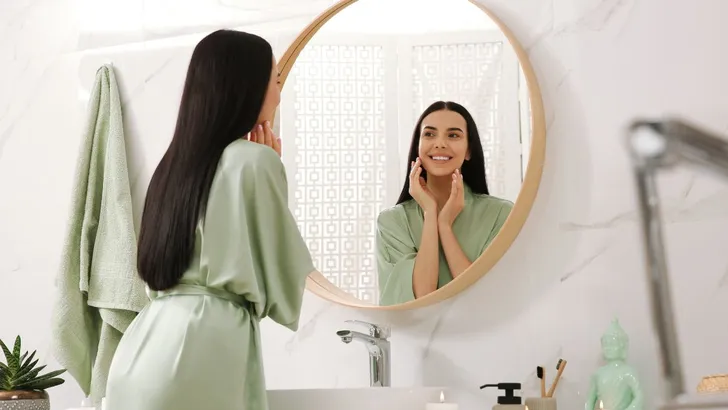 Een vrouw die haar gezicht en lichaam verzorgd - retinol