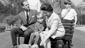 Queen Elizabeth en prins Philip, 1954