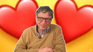 bill gates heart eyes