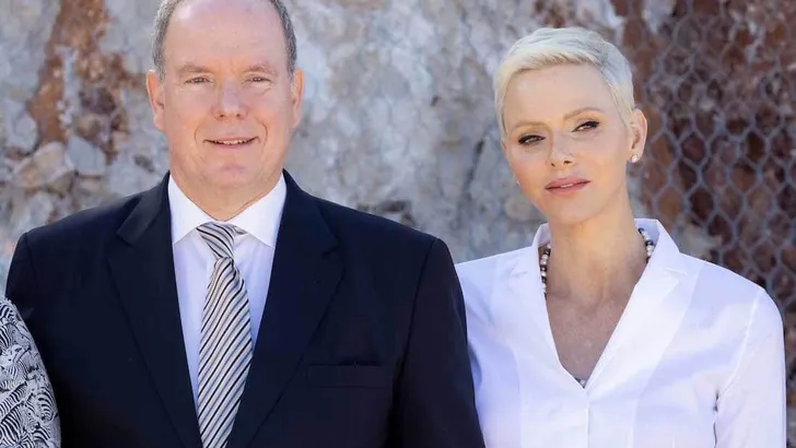 Prince Albert II and Princess Charlene of Monaco laid the first stone of the new SPA