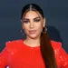 Yolanthe Cabau in rode jurk