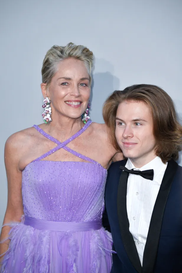 De familie van Sharon Stone: actrice Sharon Stone met haar zoon Roan in Cannes, 2021.