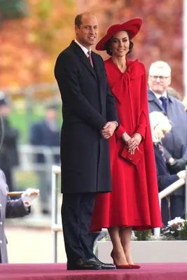 Prinses Kate in rood