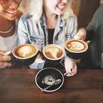 Women Friends Enjoyment Coffee Times Concept