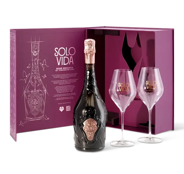 De Solo Vida Rosé is nu tijdelijk verkrijgbaar in deze fabuleuze gift box. 