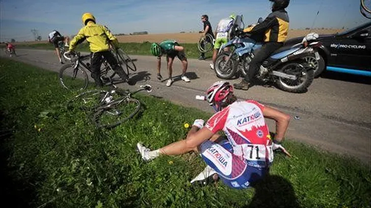 Pozzato flink in de kreukels na val in België