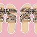 dames slippers van Zeeman met zebraprint
