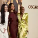 Demi Moore, Zoe Saldaña en Cynthia Erivo bij het 97ste Oscars Nominees diner