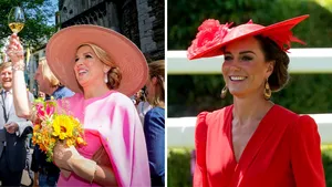 Tweeluik foto's van koningin Máxima links en prinses Kate rechts. – De hitte verslaan als een hoogheid