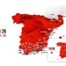Kaart van de Vuelta-route 2026 met een kleine inzet van de routekaart van 2025.