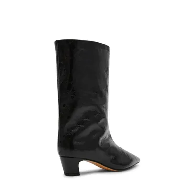 Lytton Black Crinkle Leather
