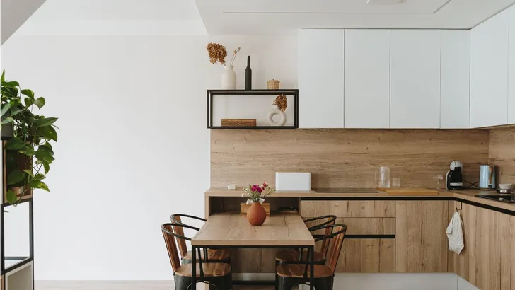 Een houten keuken - hout