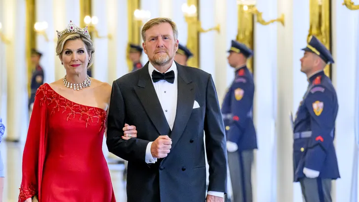 Koningin Máxima en koning Willem-Alexander bij het staatsbezoek in Tsjechië, juni 2025.