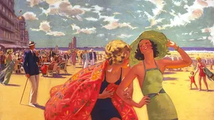 vintage vakantie aan zee