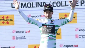 Jonas Vingegaard op het podium