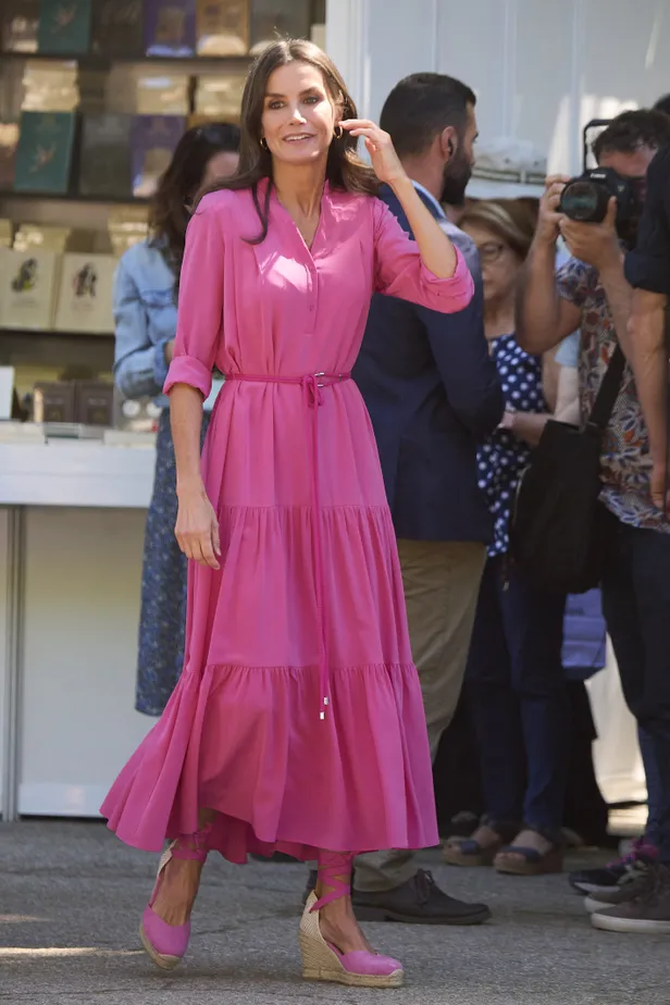 Koningin Letizia tijdens haar bezoek aan de boekenbeurs in Madrid in 2023. 
