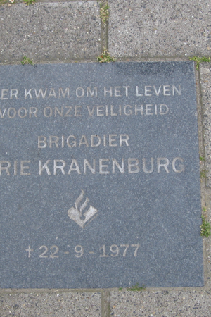 De gedenksteen voor Arie Kranenburg in Utrecht.