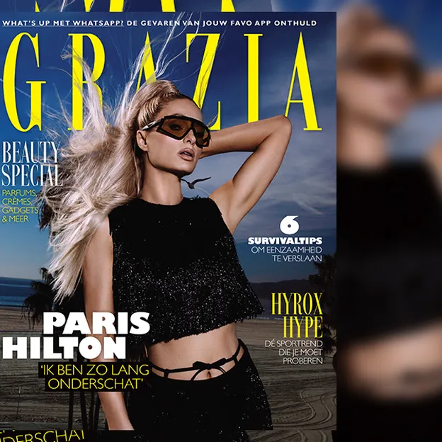 Paris Hilton op de cover van Grazia's Beauty Issue  Grazia